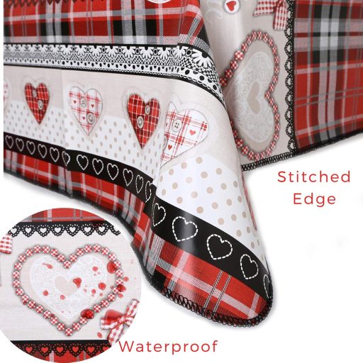 Decoser Valentin napi terítő 140x180 cm vízálló flanelhátas asztalterítő