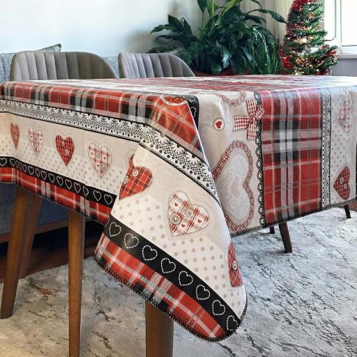 Decoser Valentin napi terítő 140x180 cm vízálló flanelhátas asztalterítő