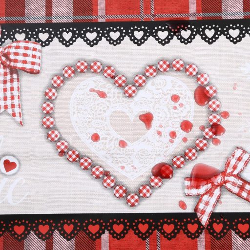 Decoser Valentin napi terítő 140x180 cm vízálló flanelhátas asztalterítő