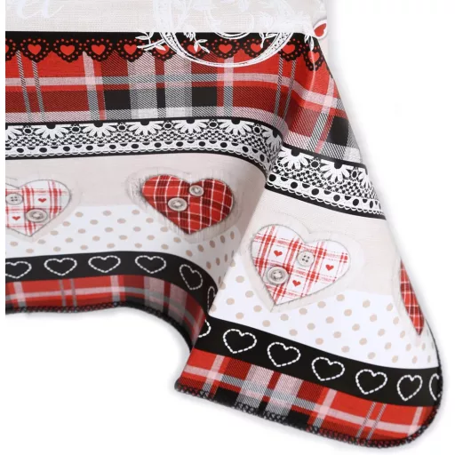 Decoser Valentinovo stolnjak 140x180 cm vodootporni stolnjak s flanelnom podlogom