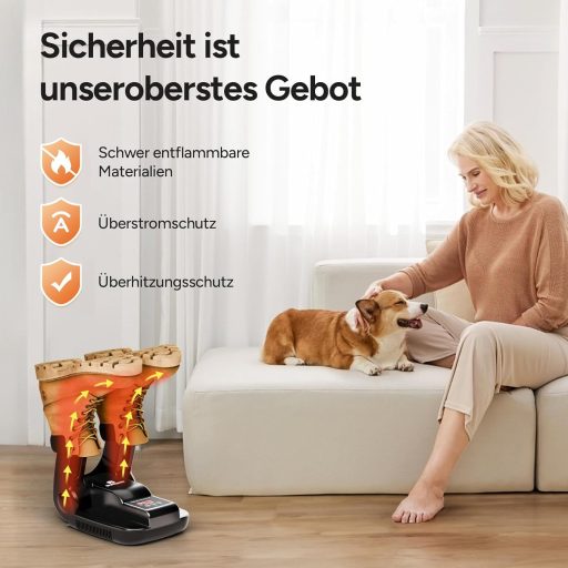 DR.PREPARE Elektrický sušič a ohrievač topánok - Skladací sušič obuvi, čižiem, rukavíc a čiapok s časovačom, 40-50°C