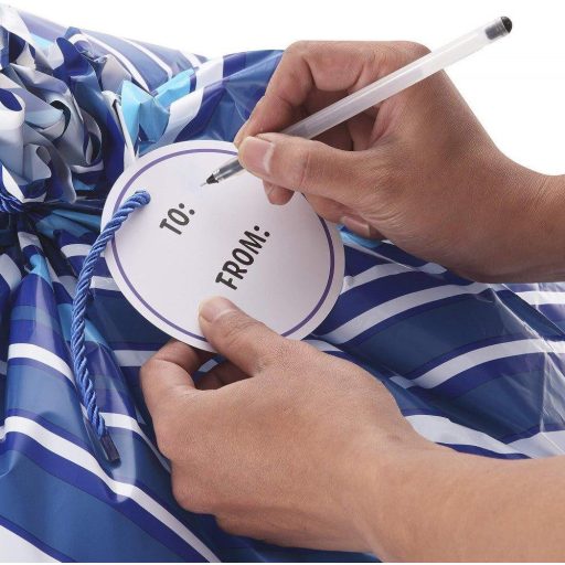 JOYIN 3-dielna XXL súprava vianočných vriec na darčeky – Kvetinové, červeno-modro-zlaté