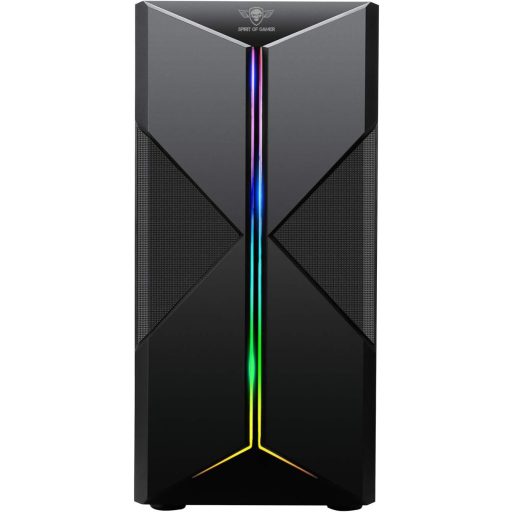 Spirit Of Gamer Clone III PC ház ARGB LED, üveg oldal, fém elülső panel, ATX/mATX/ITX