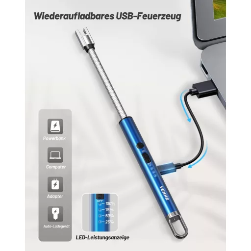 VEHHE brichetă electrică cu arc, reîncărcabilă USB