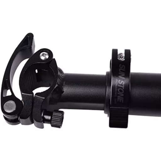 Pipă pliabilă pentru bicicletă SENQI 25,4 mm din aluminiu, cu dinți, reglabilă, negru