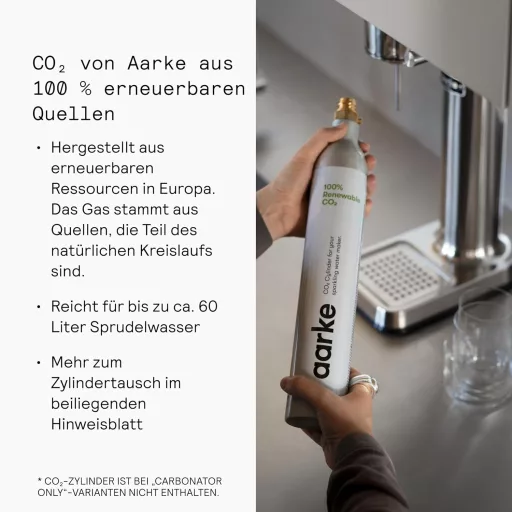 Aarke Carbonator 3 rozsdamentes szódavízgép PET palackkal, SodaStream kompatibilis - Stainless Steel