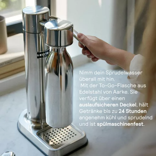Aarke Carbonator 3 rozsdamentes szódavízgép PET palackkal, SodaStream kompatibilis - Stainless Steel