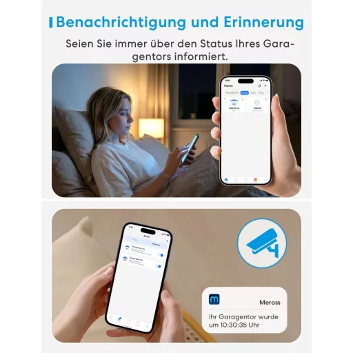 meross Smart WiFi Garázskapu Nyitó, Alexa és Google Asszisztens Kompatibilis - HomeKit, Single