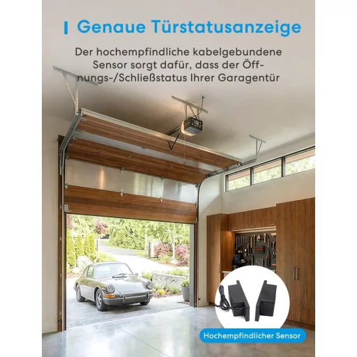 meross Smart WiFi Garázskapu Nyitó, Alexa és Google Asszisztens Kompatibilis - HomeKit, Single