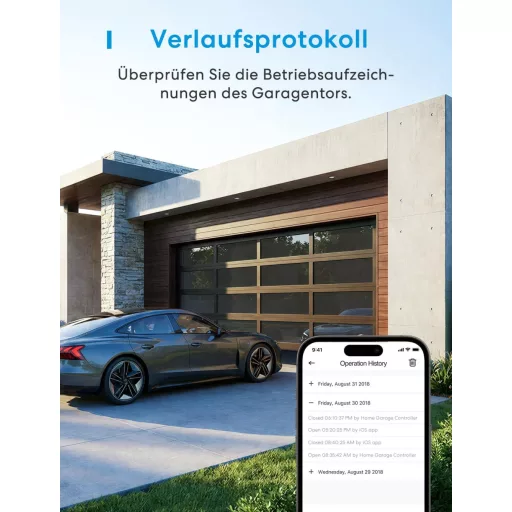 meross Smart WiFi Garázskapu Nyitó, Alexa és Google Asszisztens Kompatibilis - HomeKit, Single