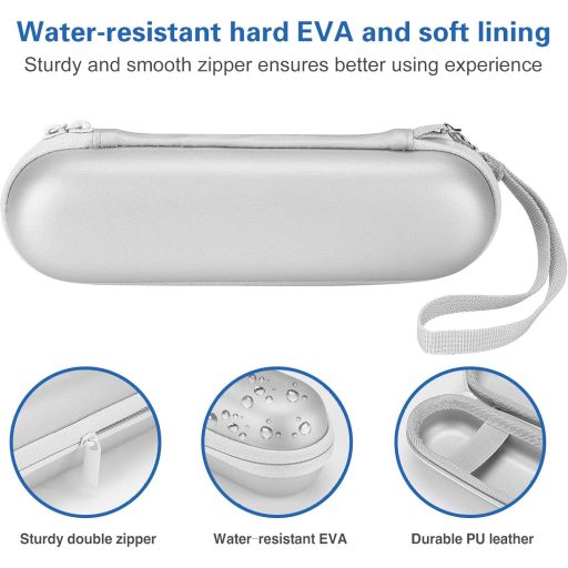 ProCase Elektromos Fogkefe Tok Oral-B és Philips Sonicare Utazáshoz Ezüst