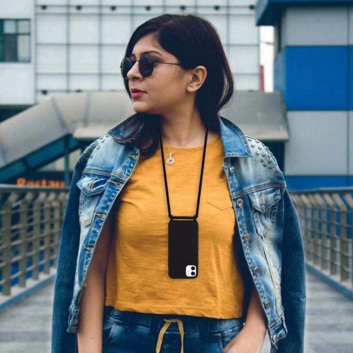 Husă silicon Bigcousin cu șnur reglabil pentru telefon - Suport de telefon mobil cu lanț și cordon, de purtat la gât