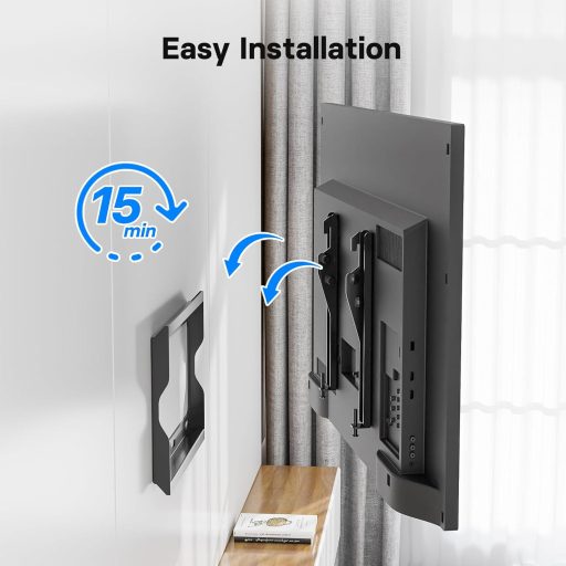 BONTEC TV Fali Tartó 17-45 Colos LED LCD OLED Képernyőkhöz, Dönthető Konzol 30 kg Teherbírással, VESA 200x200 mm, Légpárnával