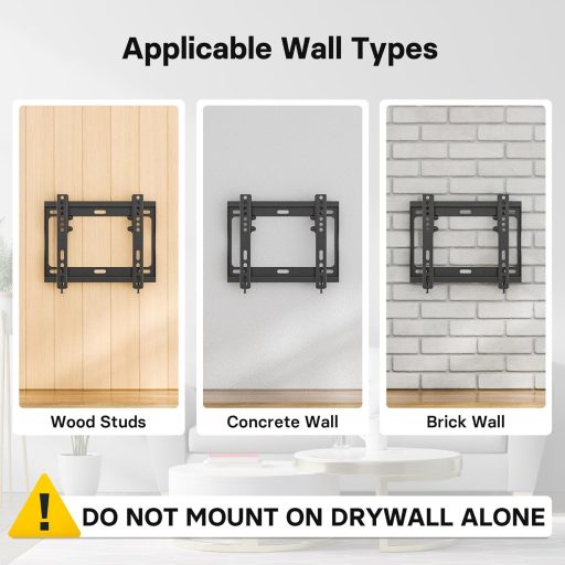 BONTEC TV Nástenný držiak pre 17-45 palcové LED LCD OLED obrazovky, Sklápacia konzola s nosnosťou 30 kg, VESA 200x200 mm, S vodováhou