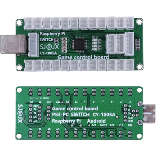 SJ@JX Arcade Játékvezérlő USB Encoder Board LED Mikrokapcsoló Joystick Switch PC PS3 Raspberry Pi