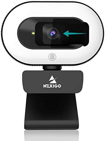 NexiGo StreamCam N930E Full HD webkamera gyűrűs fénnyel és lencsevédővel, autofókusszal