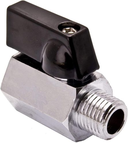winwill 2db 1/8" NPT Sárgaréz Golyóscsap - Nikkelezett, Dupla Tömítésű Mini Elzáró Szelep Vízhez, Olajhoz - Kétirányú Áramlás