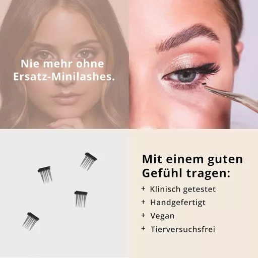 FLORYLASH® Minilashes - 8 ks Mini magnetické umelé mihalnice s 2-3 magnetmi, bez použitia očnej linky