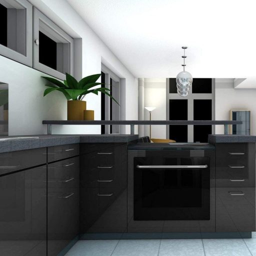 Samolepiaca fólia na nábytok Čierna Perla 300x40cm - Vodoodolná kuchynská dekorácia