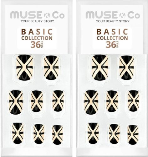 MUSE & Co Ragasztható Műköröm Közepes Hosszúságú 36 db (2 csomag)