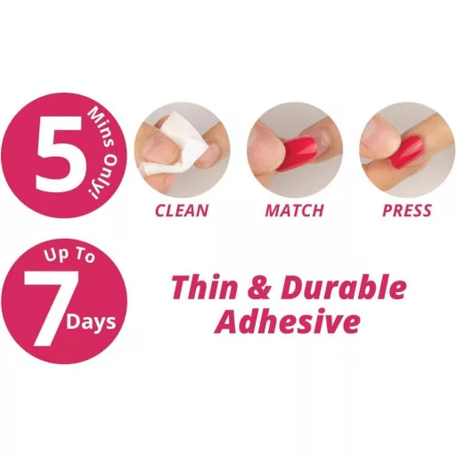 MUSE & Co Stredná sada nalepovacích umelých nechtov - 36 ks, 2 balenia