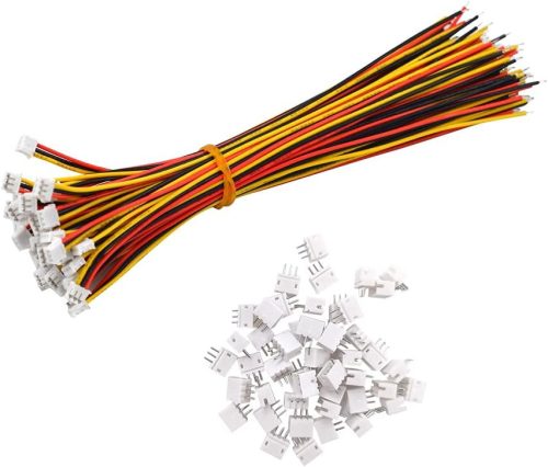 YIXISI 50 Pár Mini Micro JST-ZH 1.5mm 3-Pin Csatlakozó Kábellel 15cm - RC Helikopter, LED, Akkumulátor Összekötő Szett