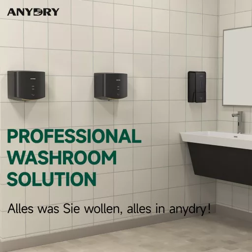 anydry 2630S Kompaktni Automatski Sušač Ruku, Zidni Električni Sušač 1400W