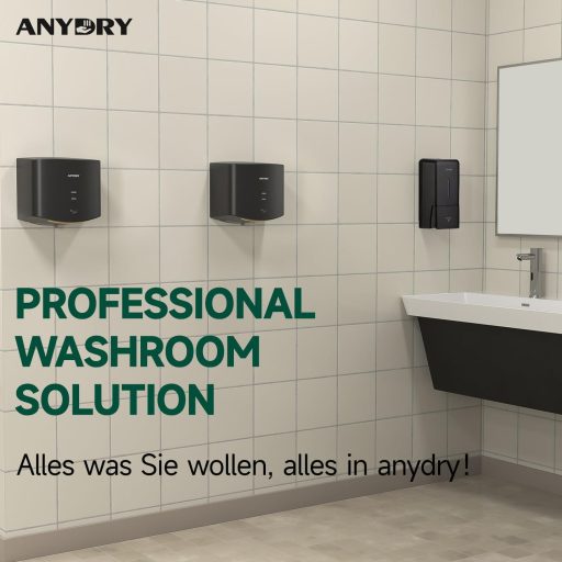 Anydry 2630S Kompaktný automatický sušič rúk, nástenný elektrický sušič 1400 W