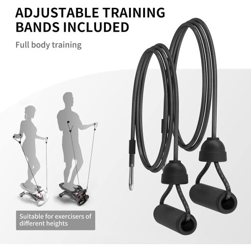 PROIRON Mini Stepper Edzőbandákkal és Kijelzővel - Lépcsőzőgép 120kg-ig