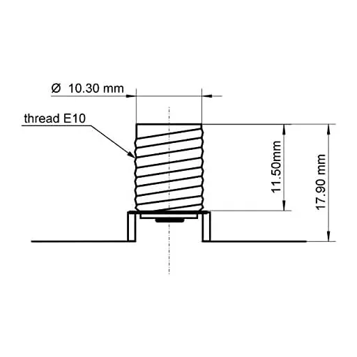 Dulie CABLEPELADO E10, Suport Mini pentru Becuri cu Filet