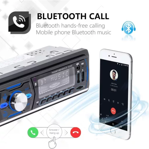 CAMECHO DAB+ Autórádió Bluetooth MP3 Lejátszó 4x50W USB SD Kártya Távirányítóval