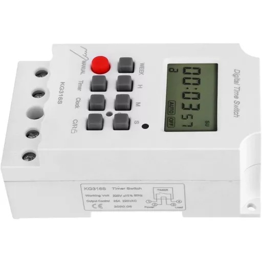 Fafeicy digitális időzítő LCD kijelzővel 32 csoportos programozható 220V