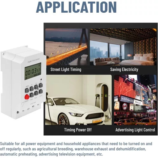 Fafeicy digitális időzítő LCD kijelzővel 32 csoportos programozható 220V