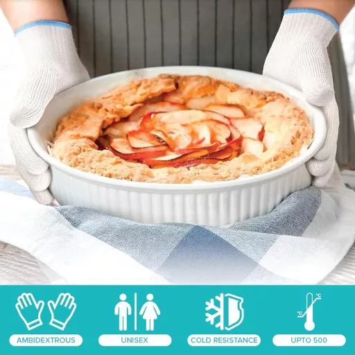 HAADI Sütőkesztyű Pár Hőálló Ujjas Csúszásmentes Mikró Konyhai Kesztyű