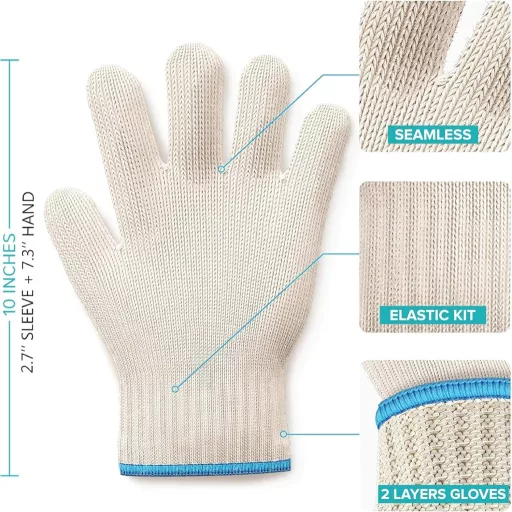 HAADI Sütőkesztyű Pár Hőálló Ujjas Csúszásmentes Mikró Konyhai Kesztyű