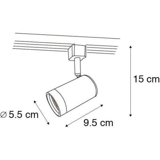 Qazqa Jeana modern fehér LED spotlámpa sínrendszerhez, GU10 foglalattal