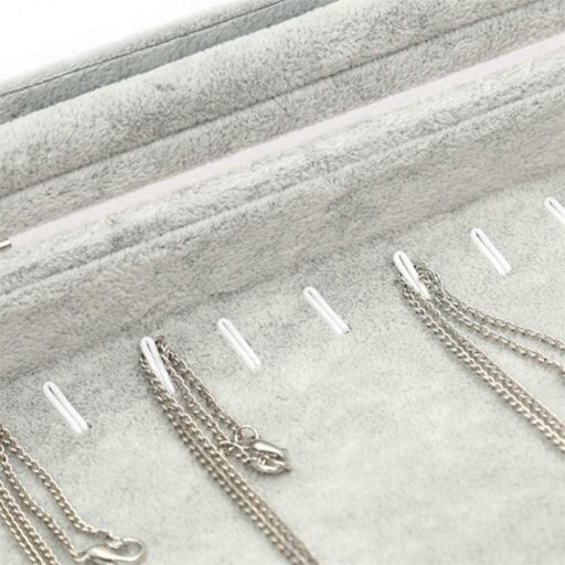 Siva kutija za nakit s držačem prstena - Elegantno pohranjivanje