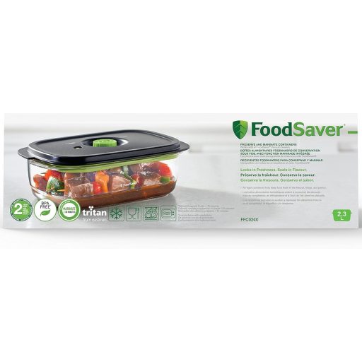 FoodSaver 2,3L vákuumtartály légmentesen záródó ételtárolóhoz BPA mentes