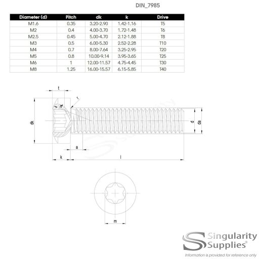 Singularity Supplies M2x14mm Pozi Gépcsavar Rozsdamentes Acél A2 20db