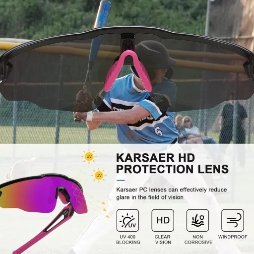 Karsaer Polarizált Sportolási Napszemüveg Kerékpár Motorkerékpár Baseball Fiataloknak