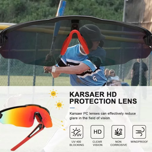 Karsaer Polarizált Sportolási Napszemüveg Kerékpár Motorkerékpár Baseball Fiataloknak