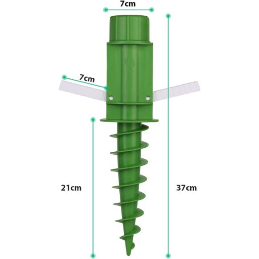 Sekey Napernyőtartó Talajhörgővel | Zöld | 22-32mm Rúdhoz