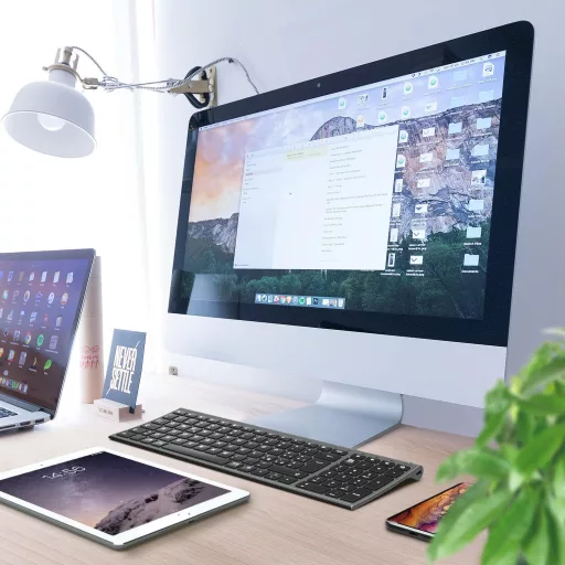iClever BK10 Wireless Billentyűzet - Ergonomikus Kialakítás - Space grey