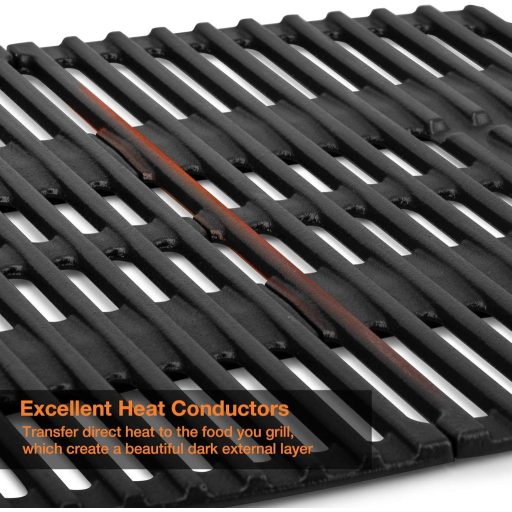 Weber Q2000 sorozathoz való Onlyfire öntöttvas grillrács, 2 darabos szett