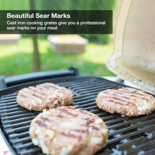 Weber Q2000 sorozathoz való Onlyfire öntöttvas grillrács, 2 darabos szett