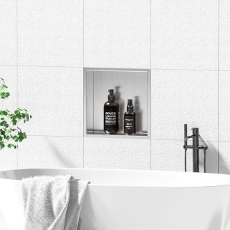   Ugradbena polica za tuš od nehrđajućeg čelika - vodootporna, bez pločica