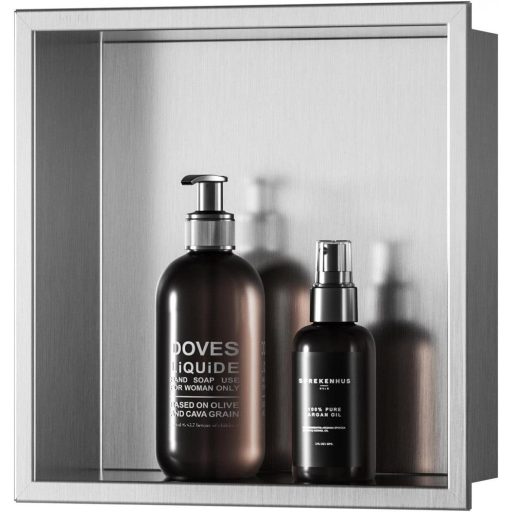 Ugradbena polica za tuš od nehrđajućeg čelika - vodootporna, bez pločica