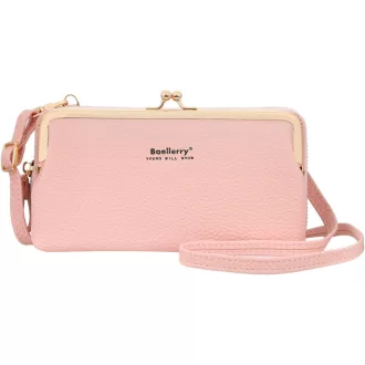   Yixuan női válltáska műbőr telefontartó rózsaszín levehető pánttal