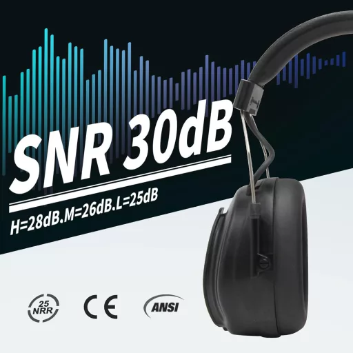 PROTEAR Bluetooth 5.3 štitnik za uši sa zaštitom sluha, DAB+/FM radio, punjiva baterija, SNR 30dB