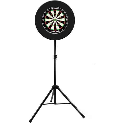 KOTO Heavy Duty Darts Állvány - Összecsukható, Magasságállítható (120-190 cm), 90 cm Széles, Sisalhoz és Elektronikus Dartboardhoz, Fekete